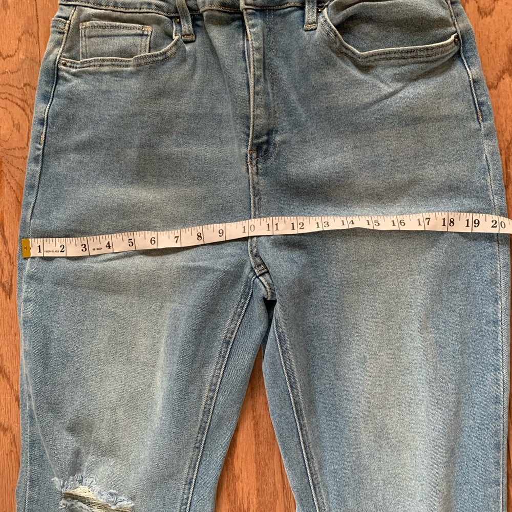 Fashion Nova Petite Girl Bye High Rise Flare Jeans - Light Blue Wash - Picture 9 of 11